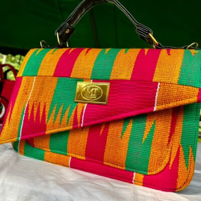 Half-face Kente bag